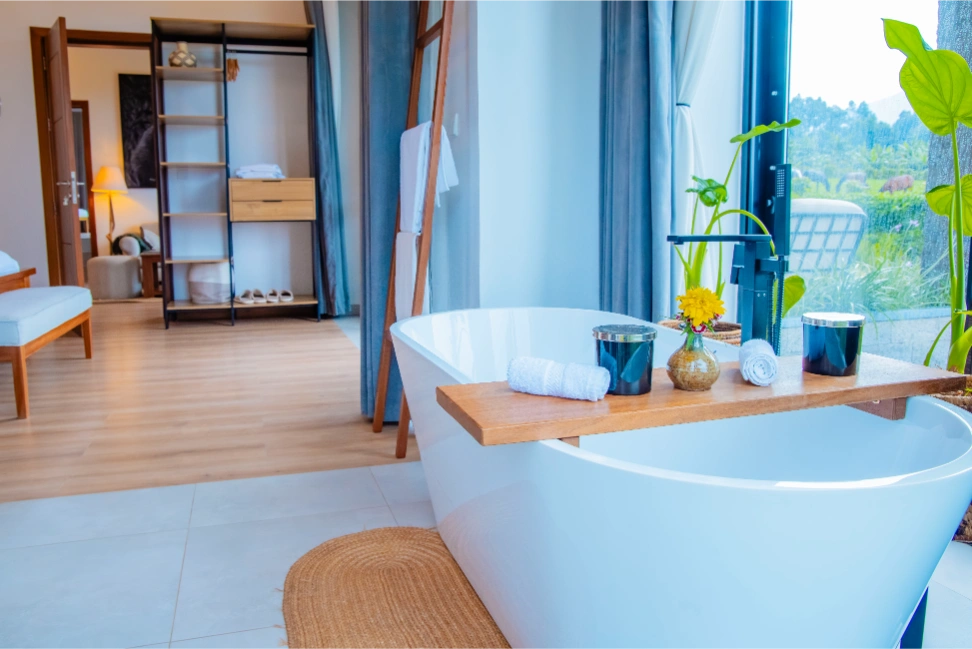 Farmhouse Rwanda - Sabyinyo Cottage Bathtub