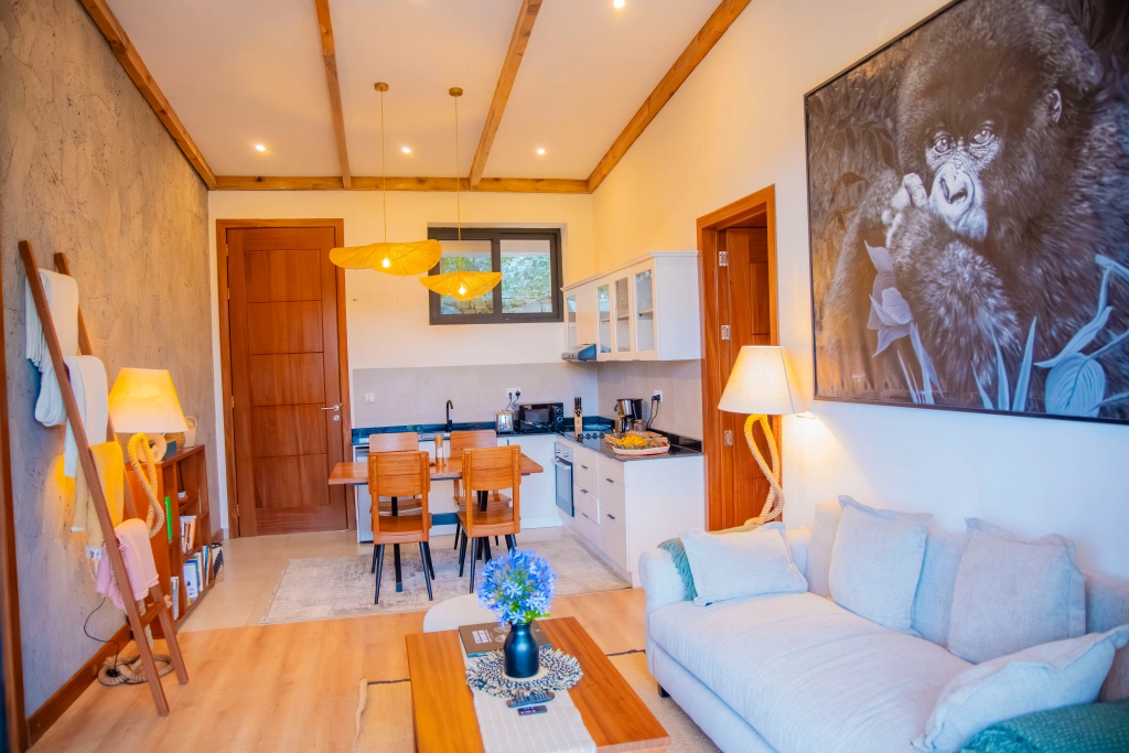 Farmhouse Rwanda - Sabyinyo Cottage Living Room